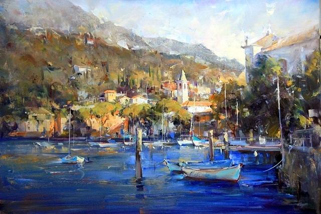 3-crisp Morning Maderno Lake Garda 95x 85 3850 Sold