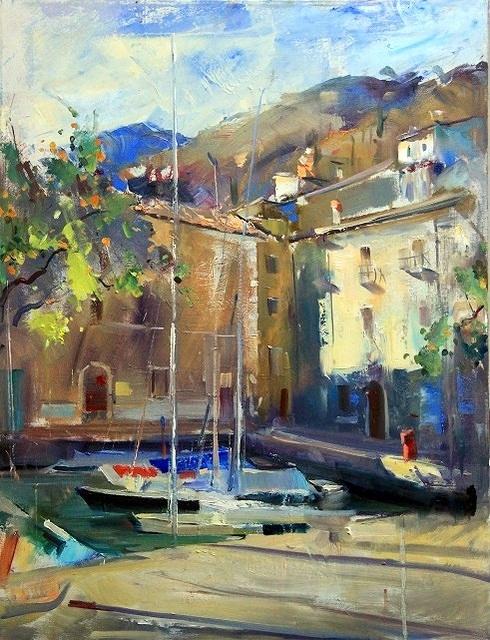 7-afternoon At Gargnano Lake Garda Italy 90x 74 Cm 2450