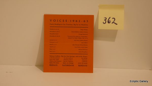 362 Voices 1962-63 Invitation