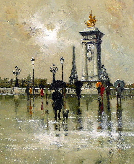 Snow Showers Pont Alexandre Iii Paris